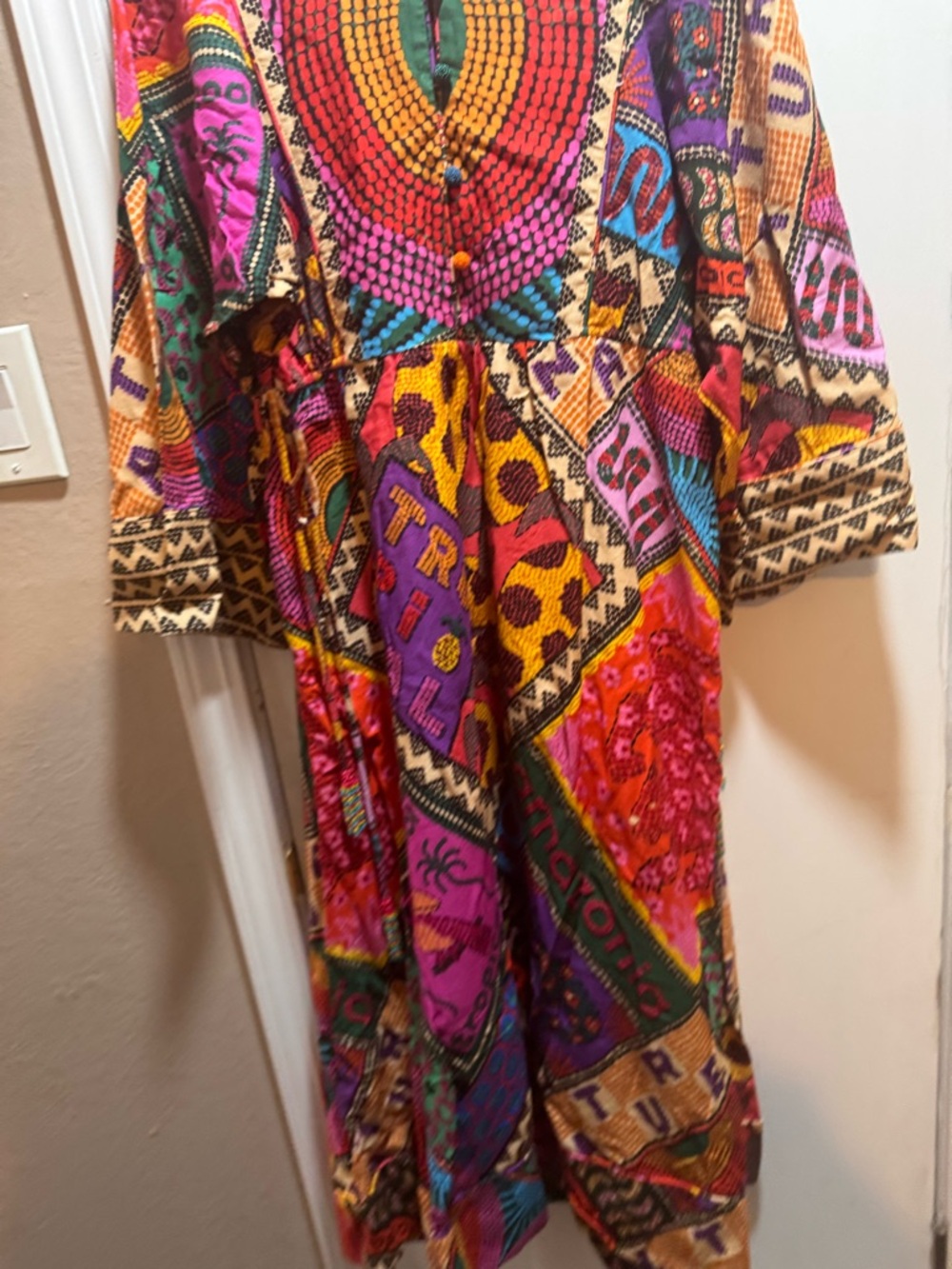 NWT Farm Rio Midi Dotted Patch Scarf Dress Size S - Picture 5 of 16